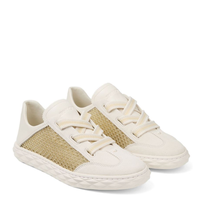 MAYFEYR - Jimmy Choo - Diamond Leather Sneakers - DIAMONDLIGHTFLEX/FQEAGOLD/LATTE