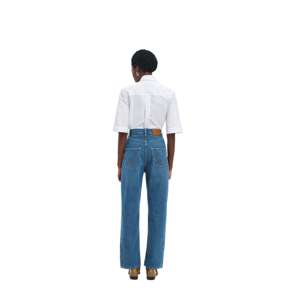 MAYFEYR - Bottega Veneta - Medium Indigo Wide Leg Jeans - 862817V69P04300