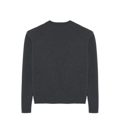 MAYFEYR - THE FRANKIE SHOP - Dark Grey Shoulder Pad Sweater - KNFS007081340DARKGREYMELANGE