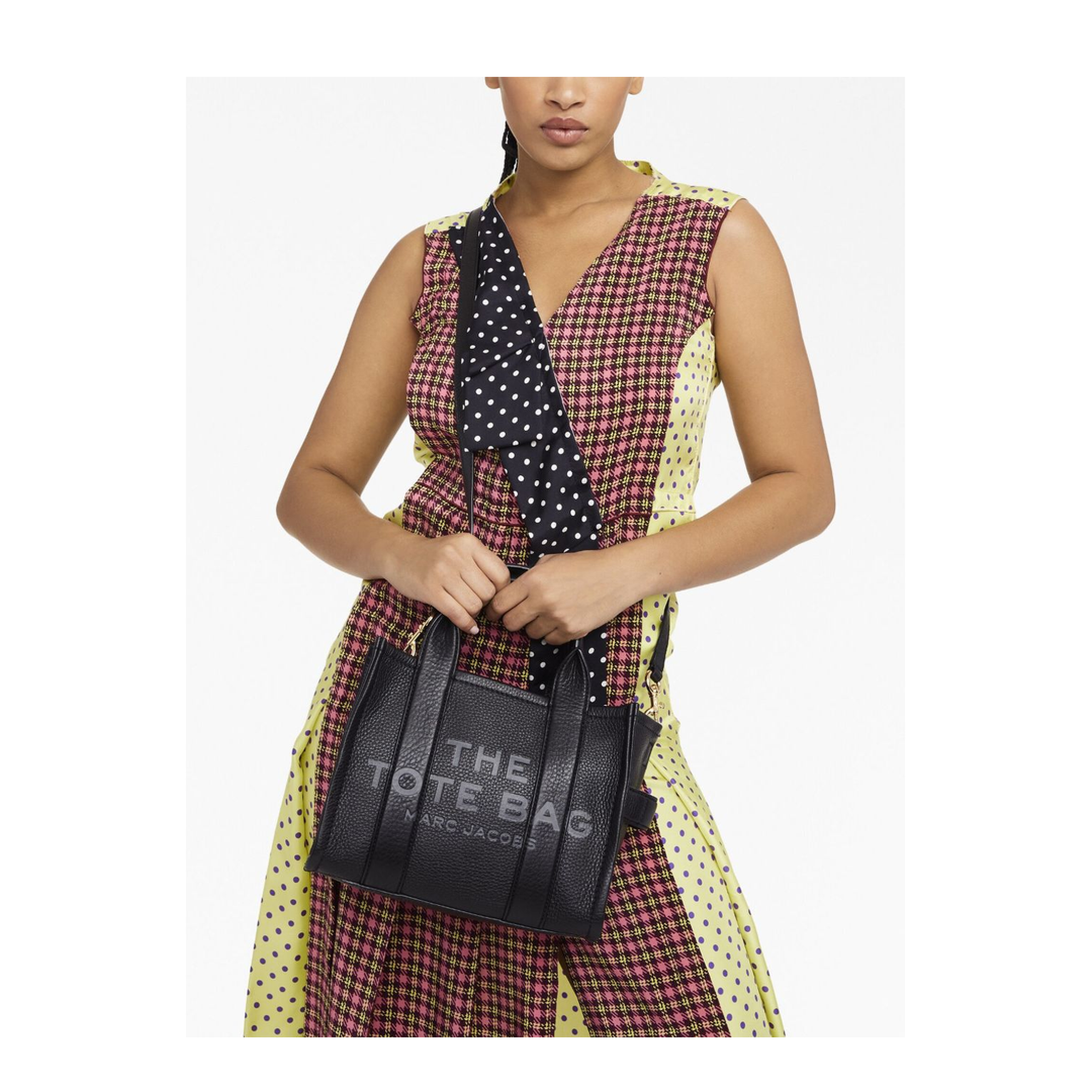 The Small Tote Bag Grainy Leather Bag in Black