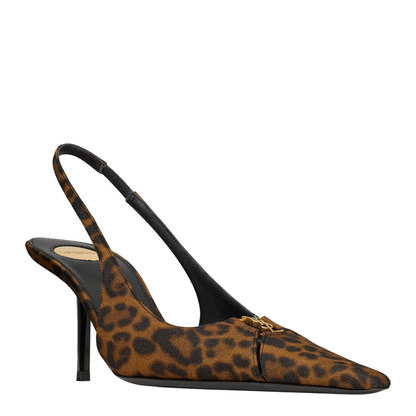 MAYFEYR -  - Slingback Pumps In Leopard Grosgrain - A001KIAAC9R