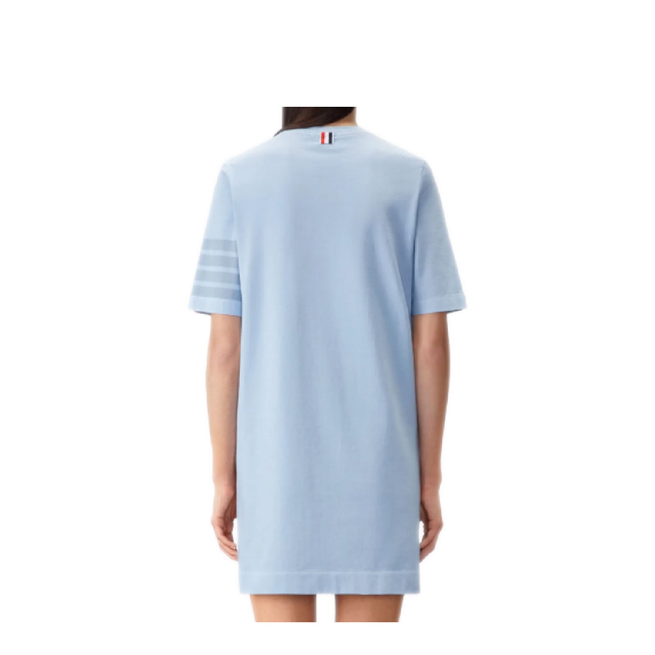 MAYFEYR - Thom Browne - Garment Dyed Ss Tee Shirt Dress W/ Tonal 4 Bar In Med Weight Jersey W/ Overdyed 4 Bar - FJD136AJ0253480