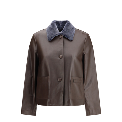 MAYFEYR - Marni - Leather Jacket With A Shearling Collar - GIMX0314QUULA736
