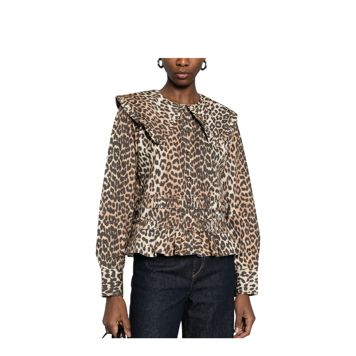 Shirt with Wide Collar