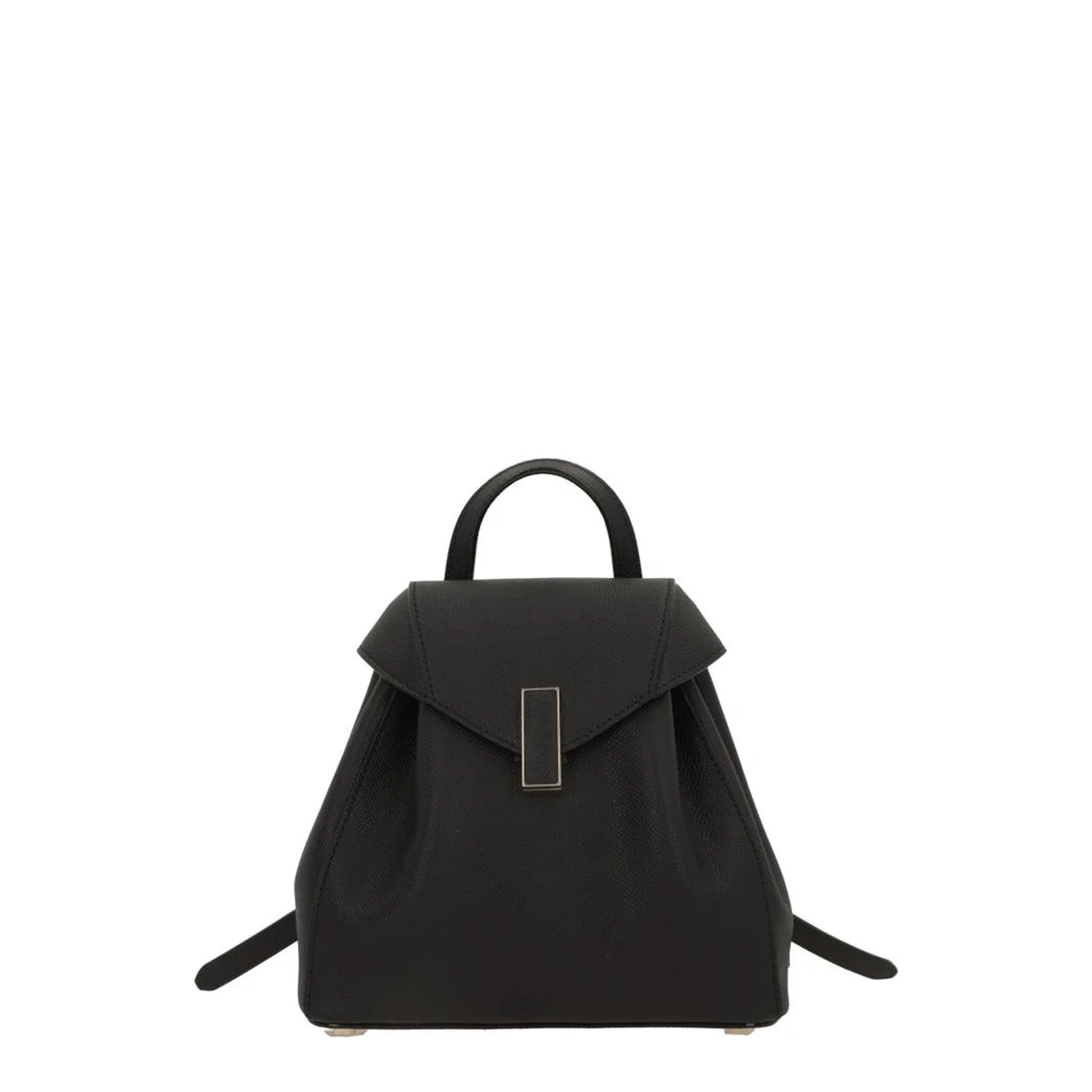 Iside Mini Backpack in Textured Leather - Black