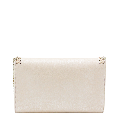 Falabella Polyester Wallet On Chain - Gold