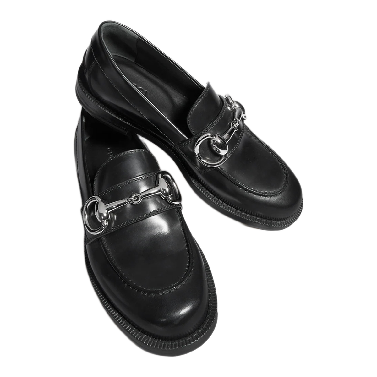 MAYFEYR - Gucci - Black Shiny Leather Flat Shoes - 87518017X001000