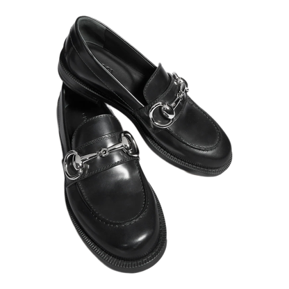MAYFEYR - Gucci - Black Shiny Leather Flat Shoes - 87518017X001000