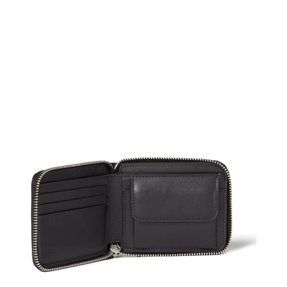 MAYFEYR - Fendi - Leather Compact Wallet With Zip And Ff Logo - 7M0380AVV6F0GXN