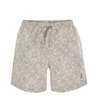 Beach Swimsuit With Paisley Design