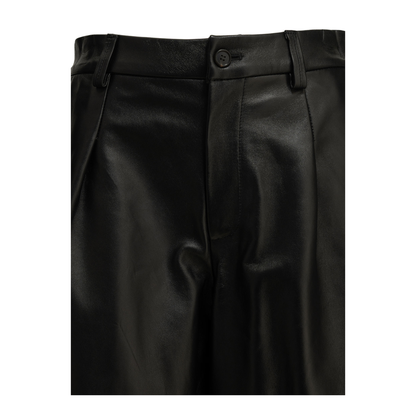 MAYFEYR - Semper - Formal Leather Shorts - 1802NAPPALISCIANERO