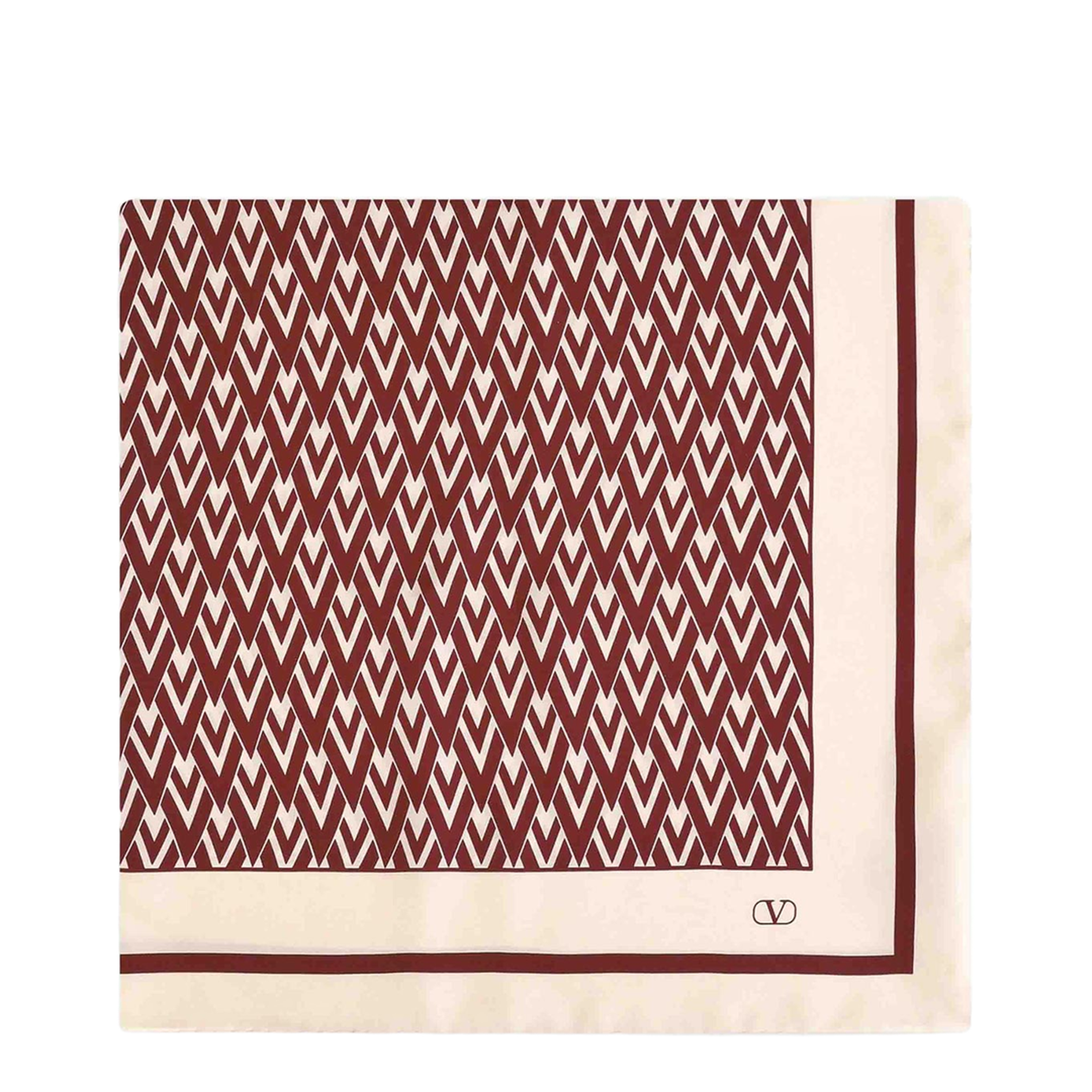 Geometric-Pattern Silk Scarf