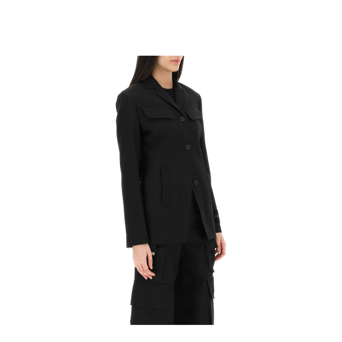 Toybox Single Breasted Wool Jacket Black