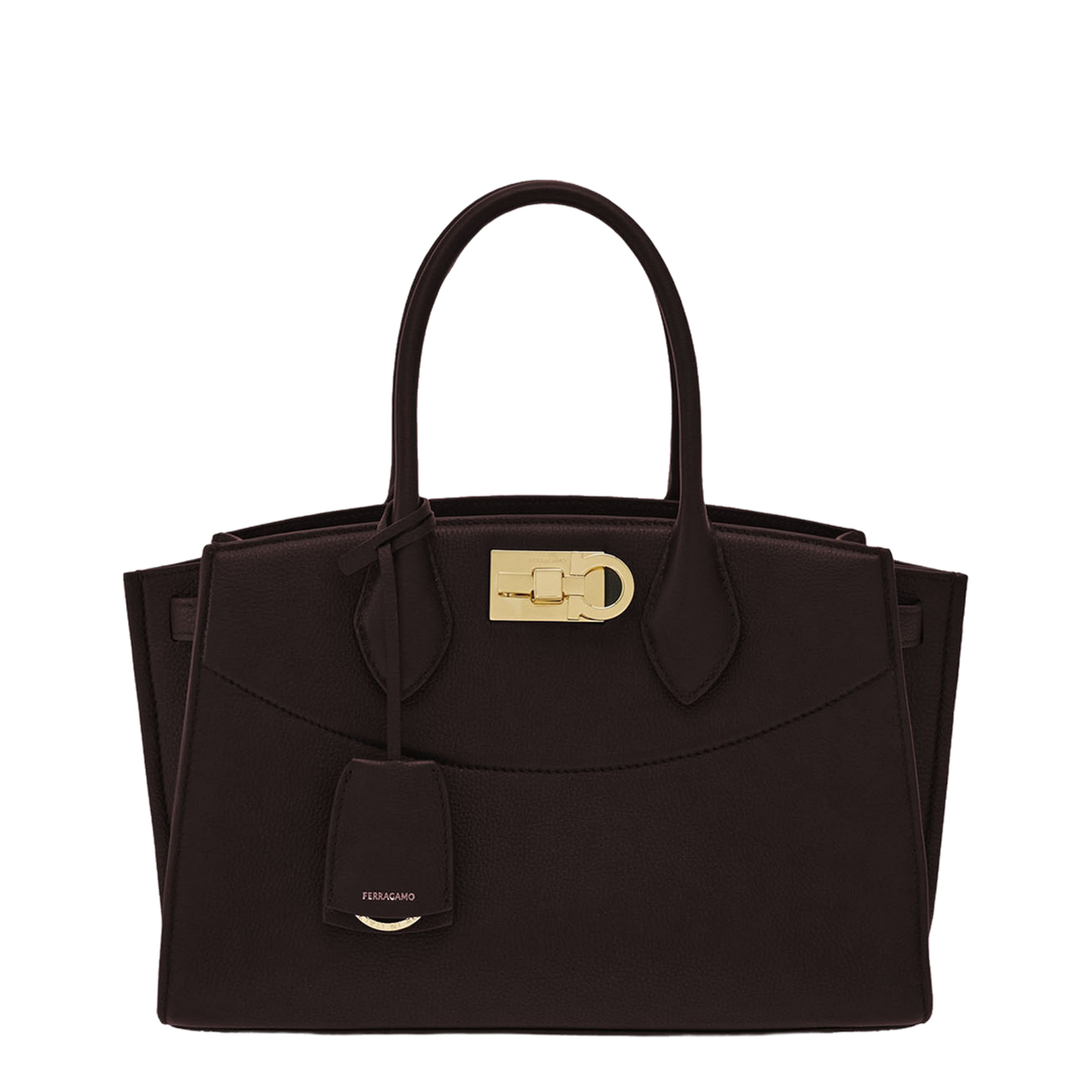 Grained Leather Handbag