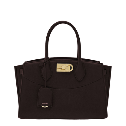 Grained Leather Handbag