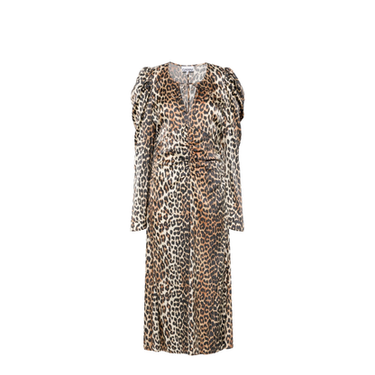 Midi Dress with Animal Print