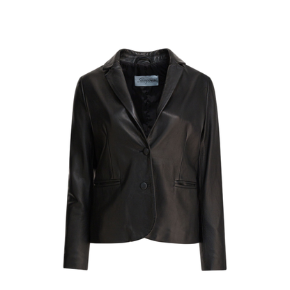 MAYFEYR - Semper - Single Breasted Leather Blazer - BLAZERLEATHERBLACK