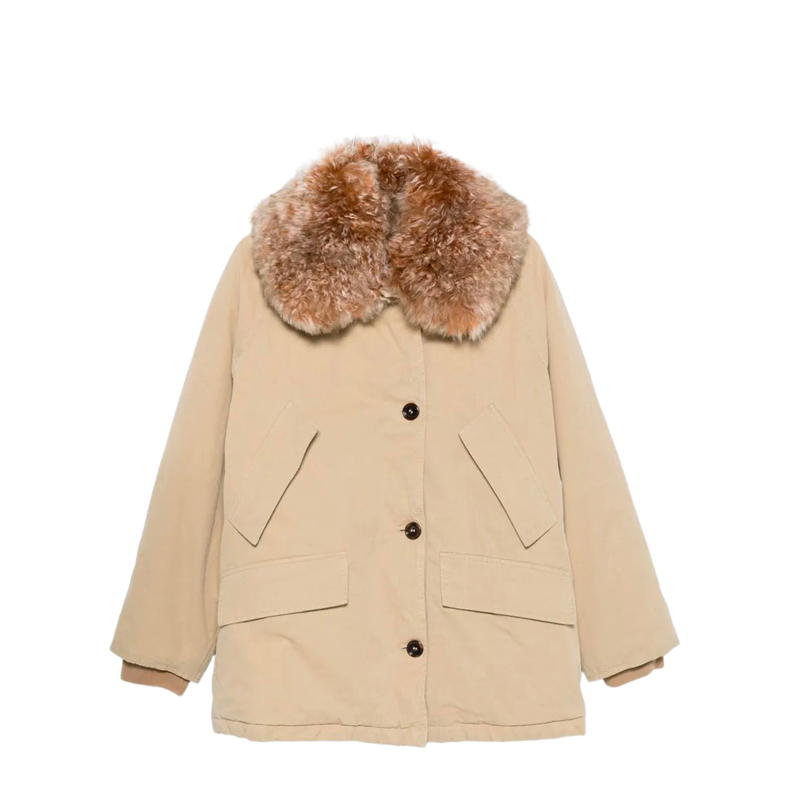Faux Fur Jacket Beige