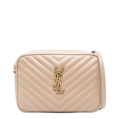 Lou Calfskin Crossbody - Dark Beige