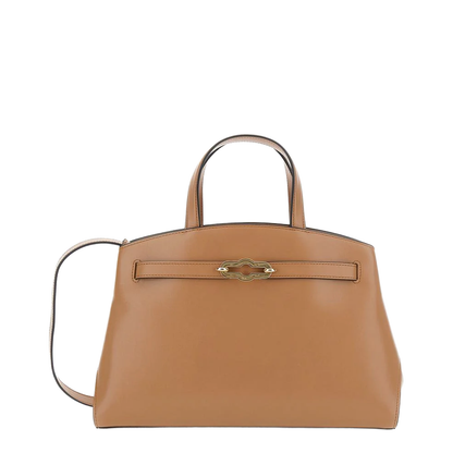 Pimlico Small Beige Handbag With Adjustable And Removable Shoulder Strap In Leather