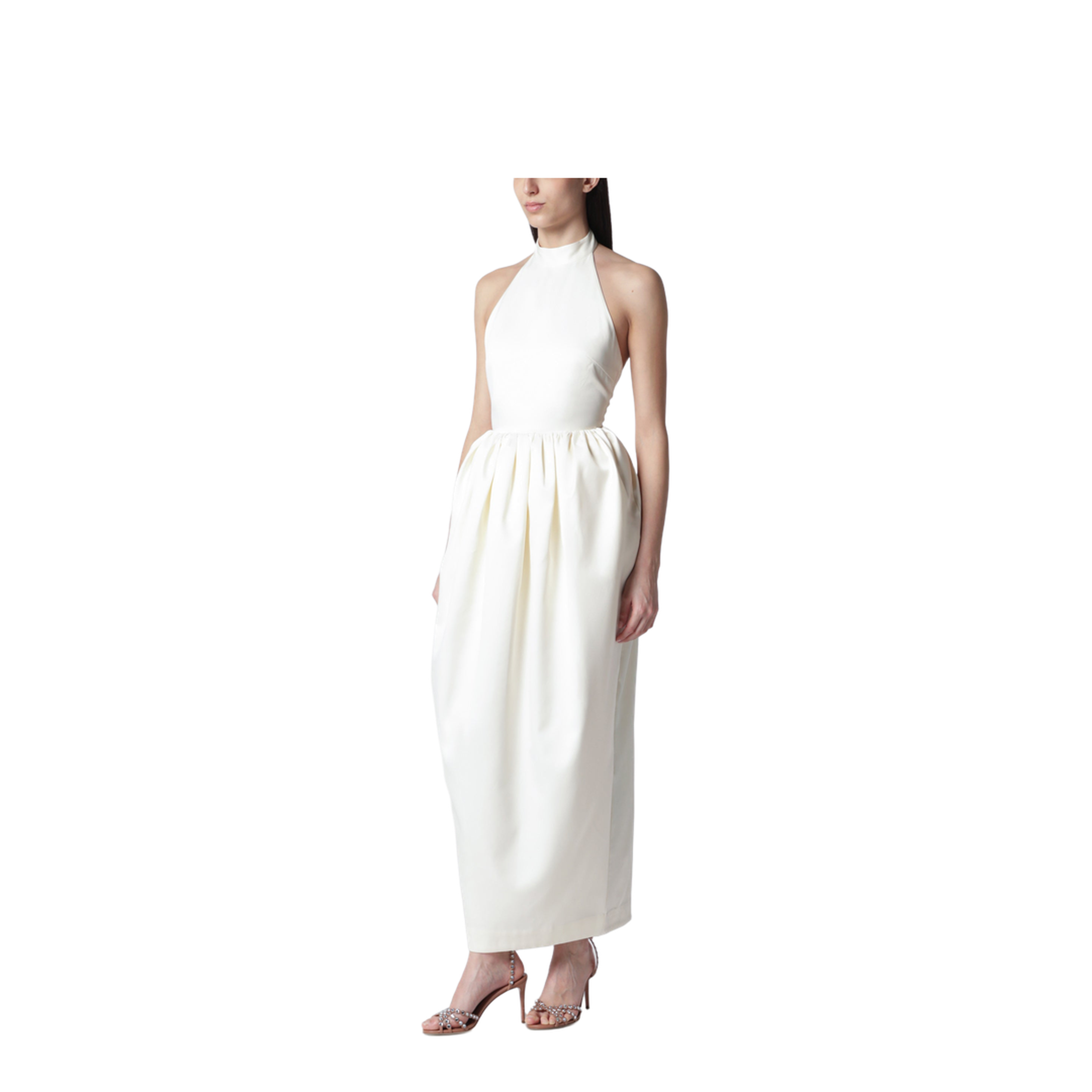 MAYFEYR - Rotate - Long White Dress With Balloon Skirt - 115752857PL857