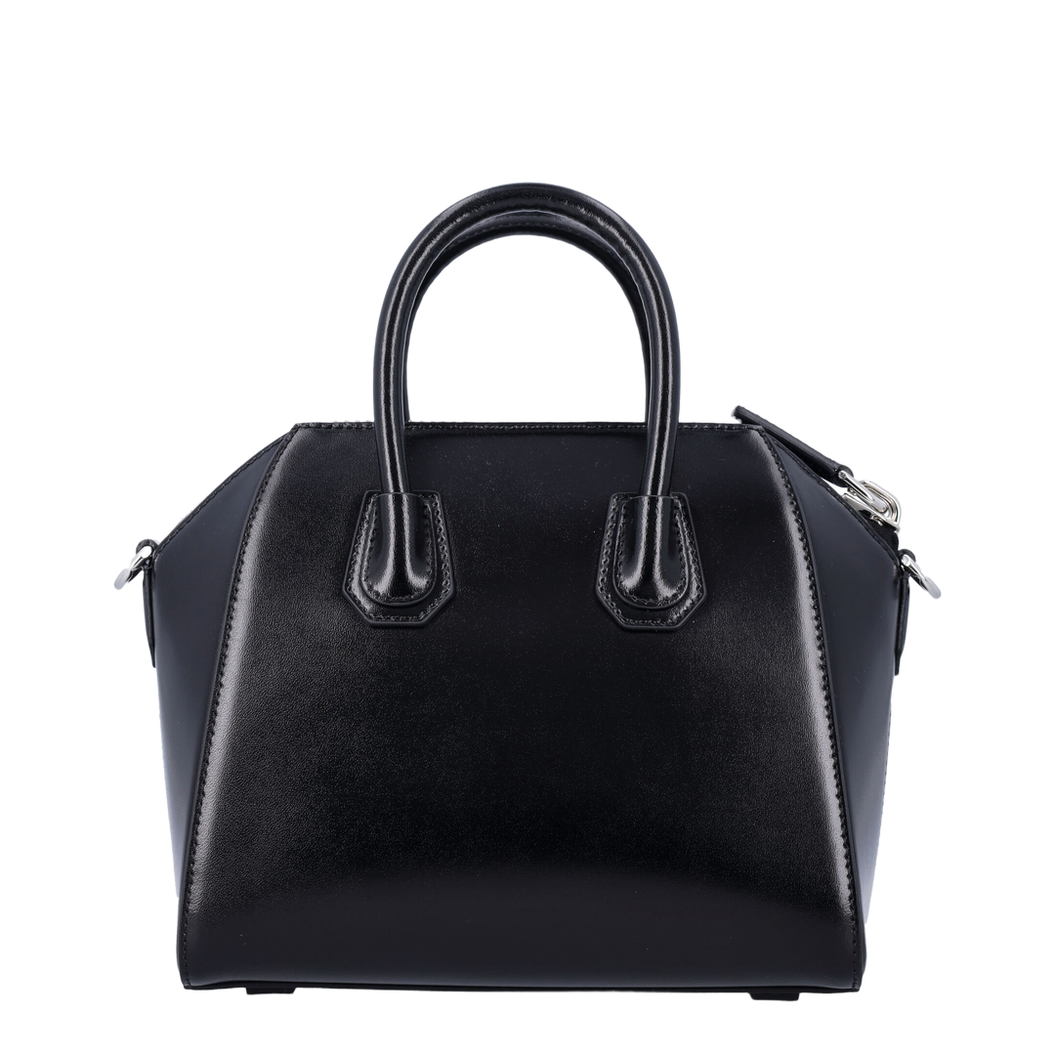Antigona Mini Leather Shoulder Bag in Black