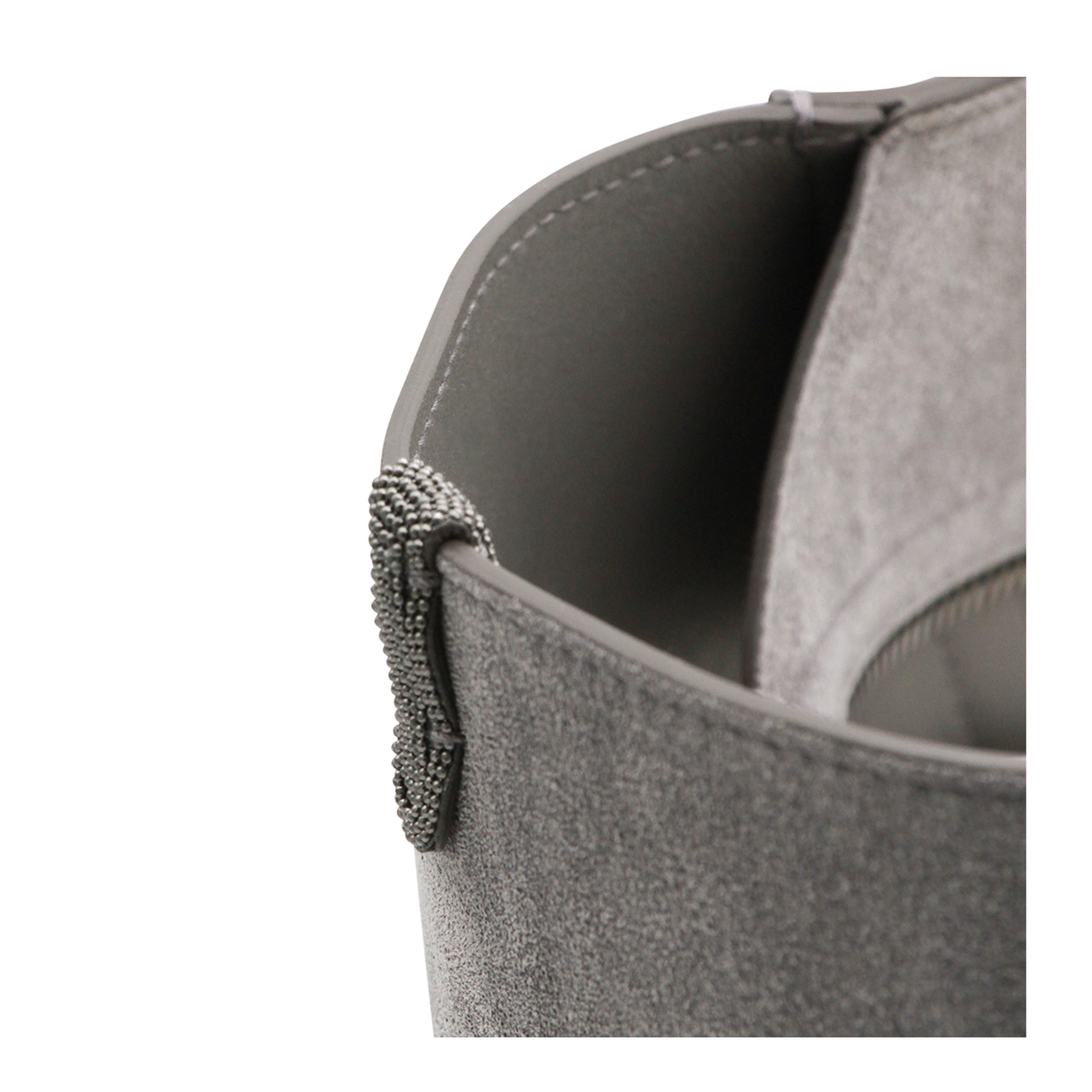 Duo Medium Suede Shopper Tote - Grigio