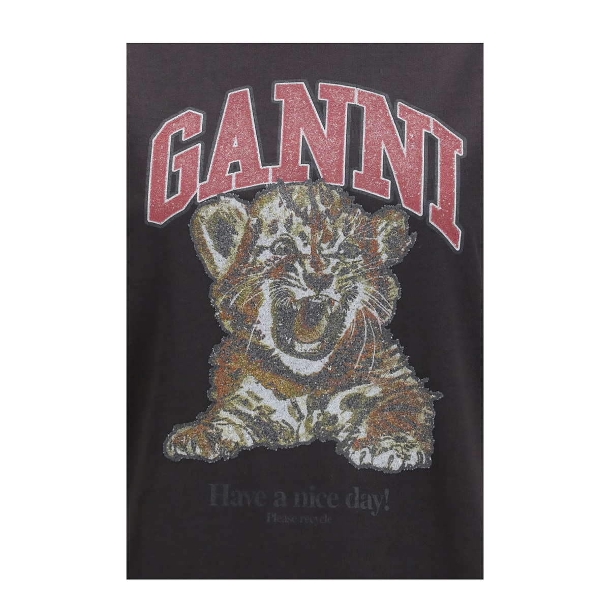 MAYFEYR - Ganni - Tiger Cotton T Shirt - A1050248252