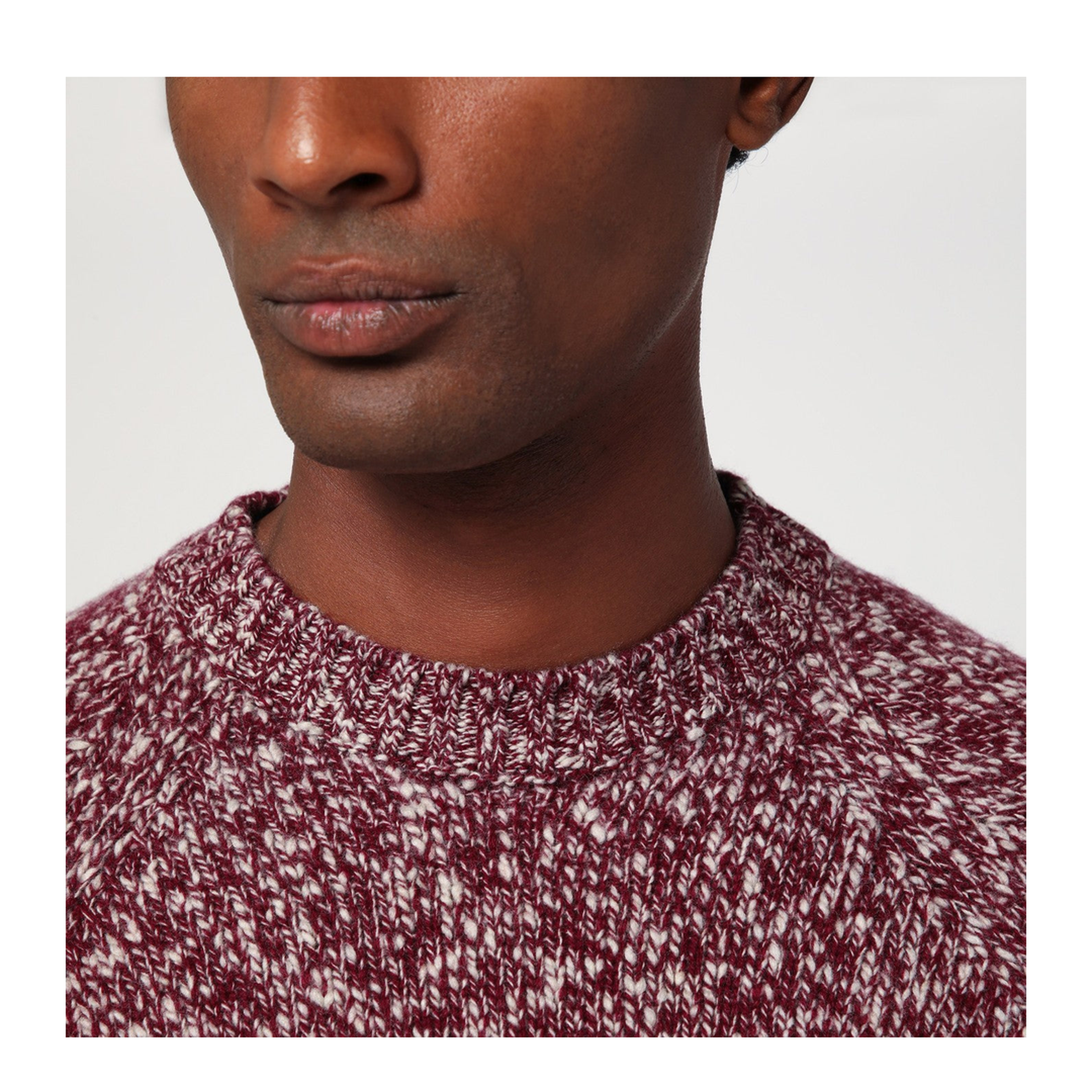 MAYFEYR - Drumohr - Grape Coloured Pattern Wool Sweater - D5W103MRLWOM06