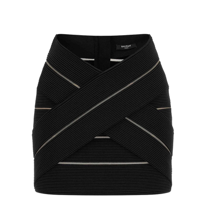 V-Shaped Waist Skirt Black