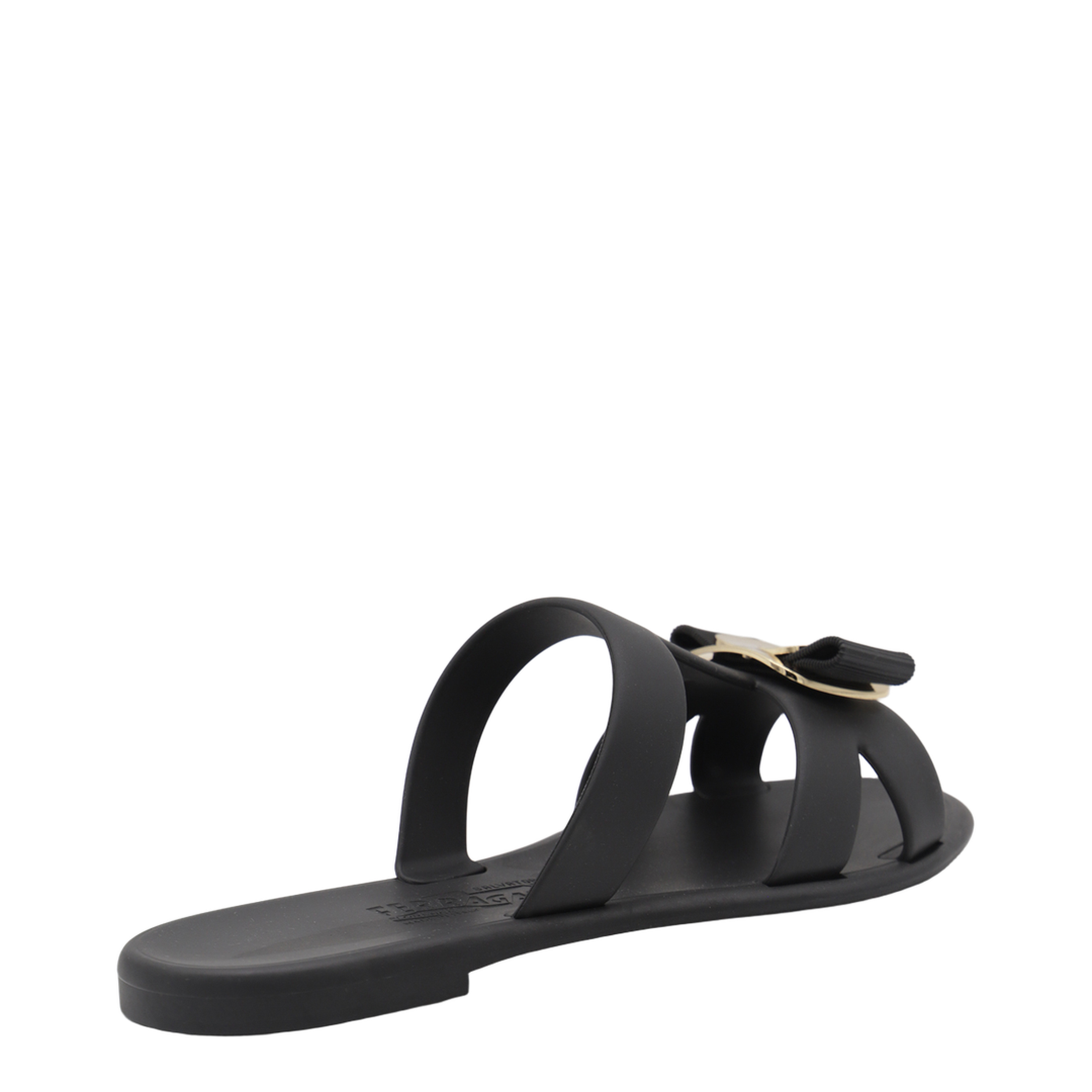 Black Leather Flats