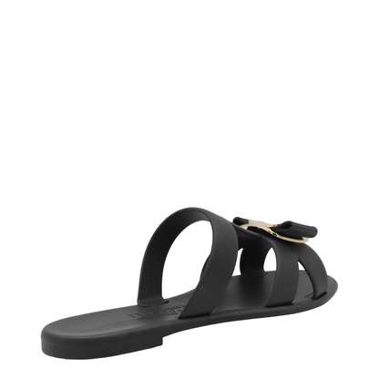 Black Leather Flats