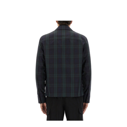 Checked Cotton Gabarine Shirt Jacket