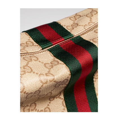 GG Supreme Canvas Toiletry Case - Beige/Ebony Supreme