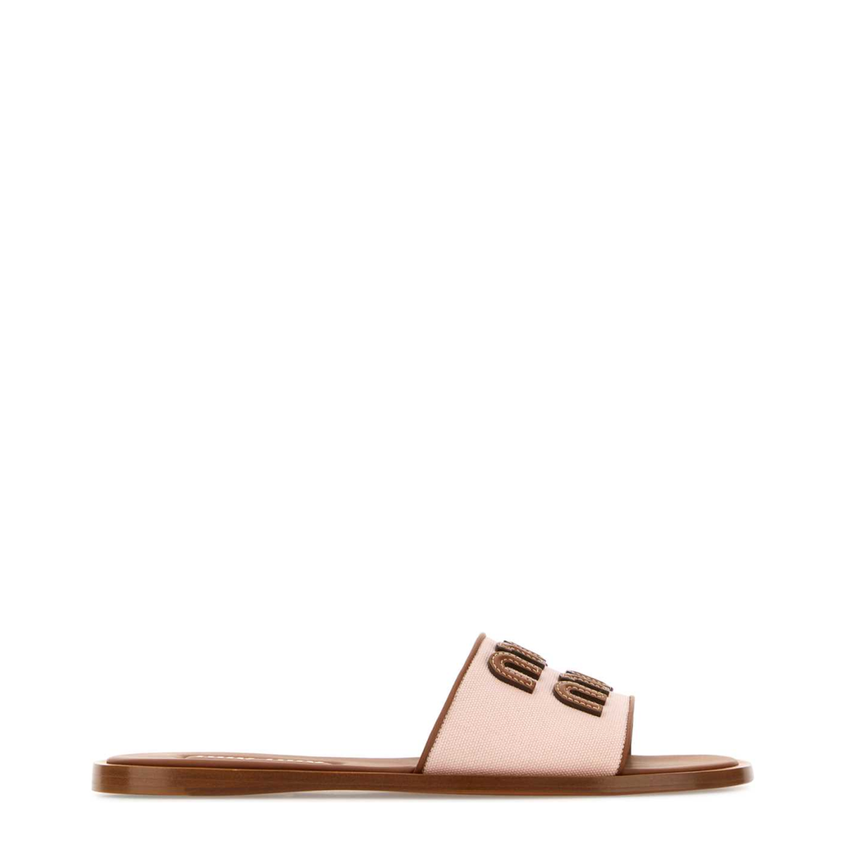MAYFEYR - Miu Miu - Pastel Pink Fabric Slippers - 5XX644F005010F05CW