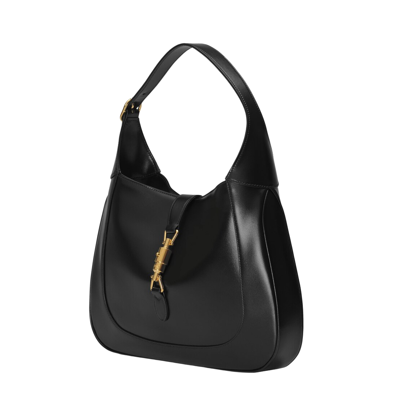 Black Leather Hobo Jackie 1961 Handbag