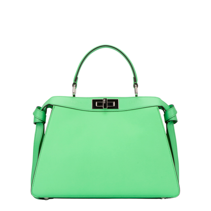 Peekaboo Mini Leather Top Handle Bags - Pastel Green