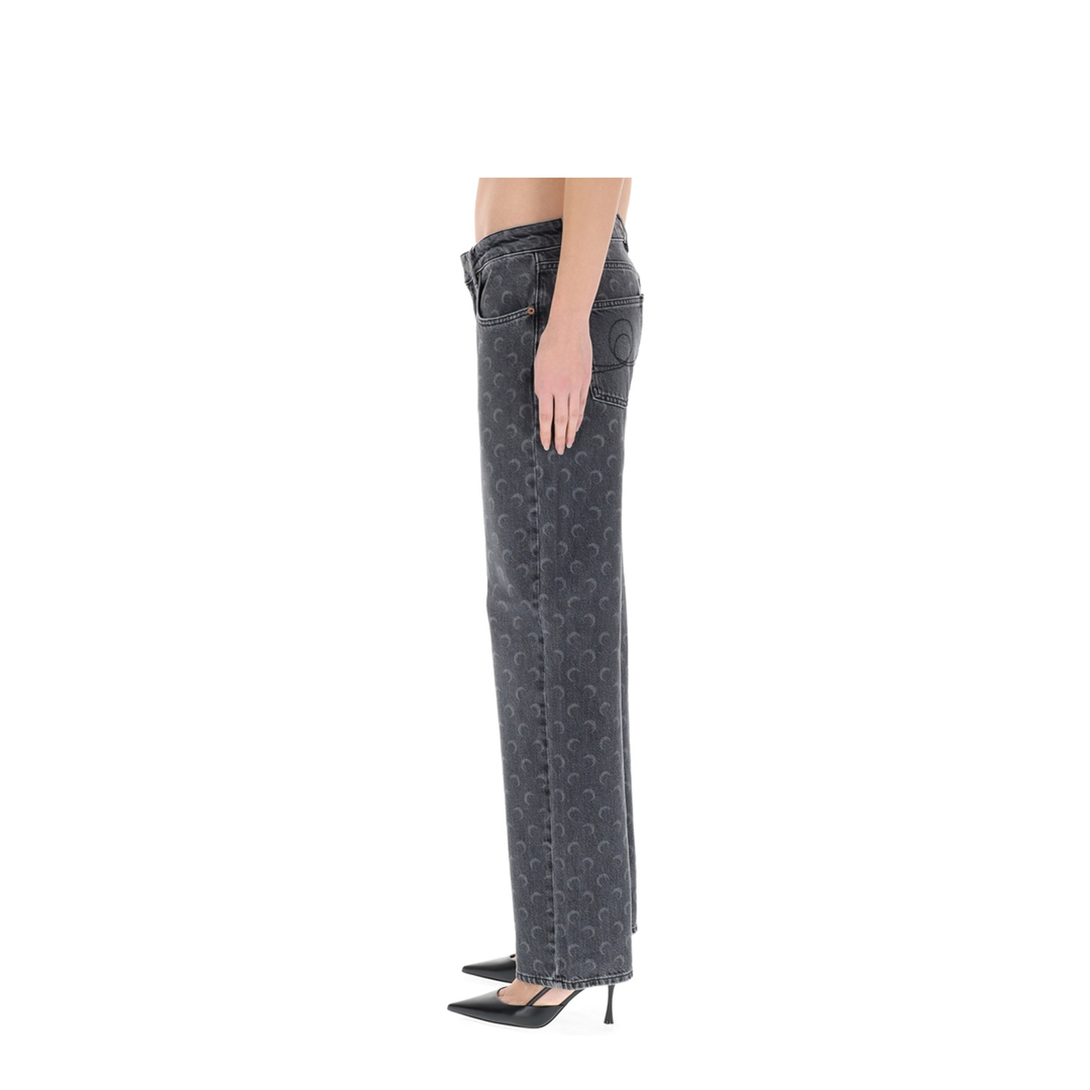 MAYFEYR - Marine Serre - Moon Laser Jeans - WPA128BCDEN0006GR90