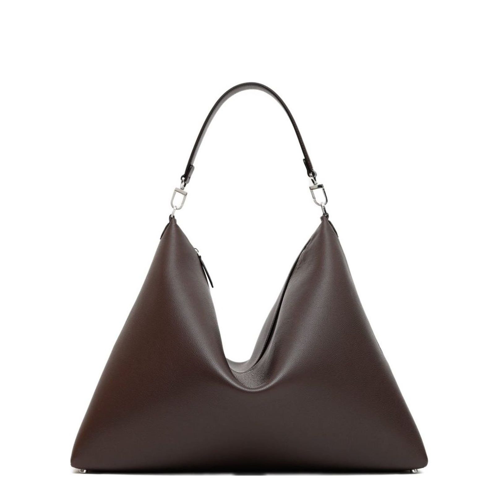 Bevel Hobo Bag in Grainy Leather
