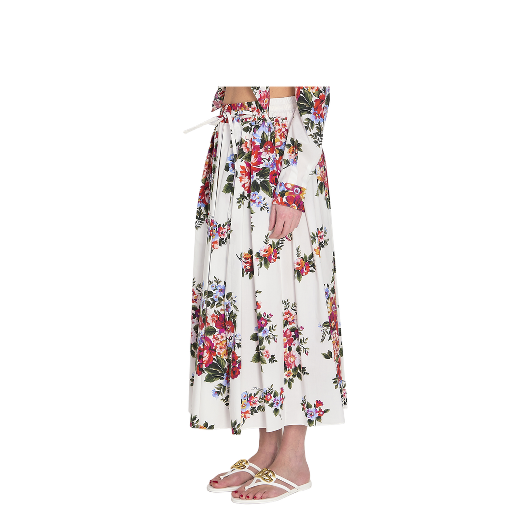 Long Skirt with a Floral Print