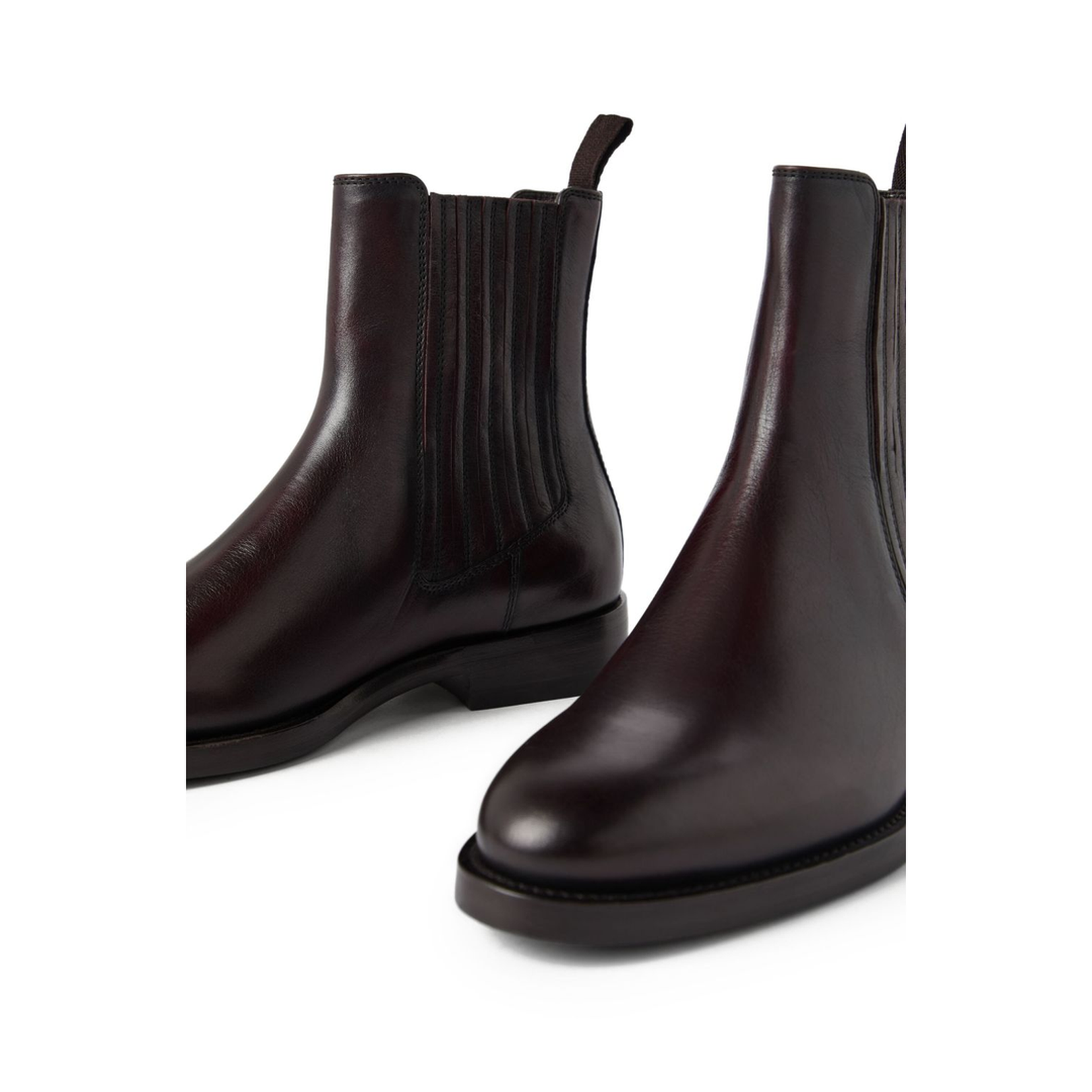 Calfskin Chelsea Boots in Dark Mahogany