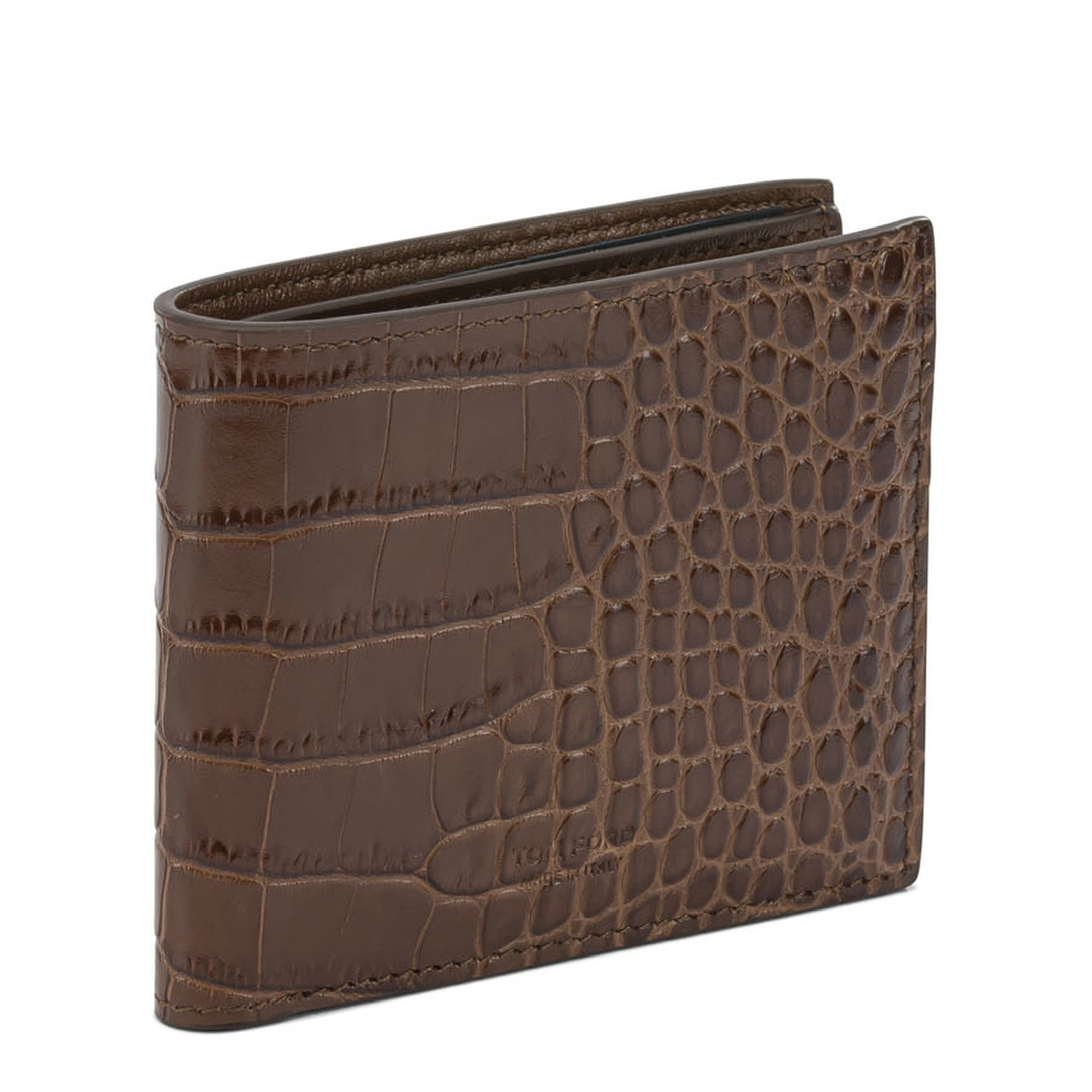 MAYFEYR - Tom Ford - Crocodile Print Leather Wallet Brown - Y0410LCL439SEBN
