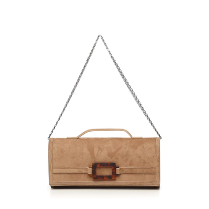 Suede Leather Clutch Bag
