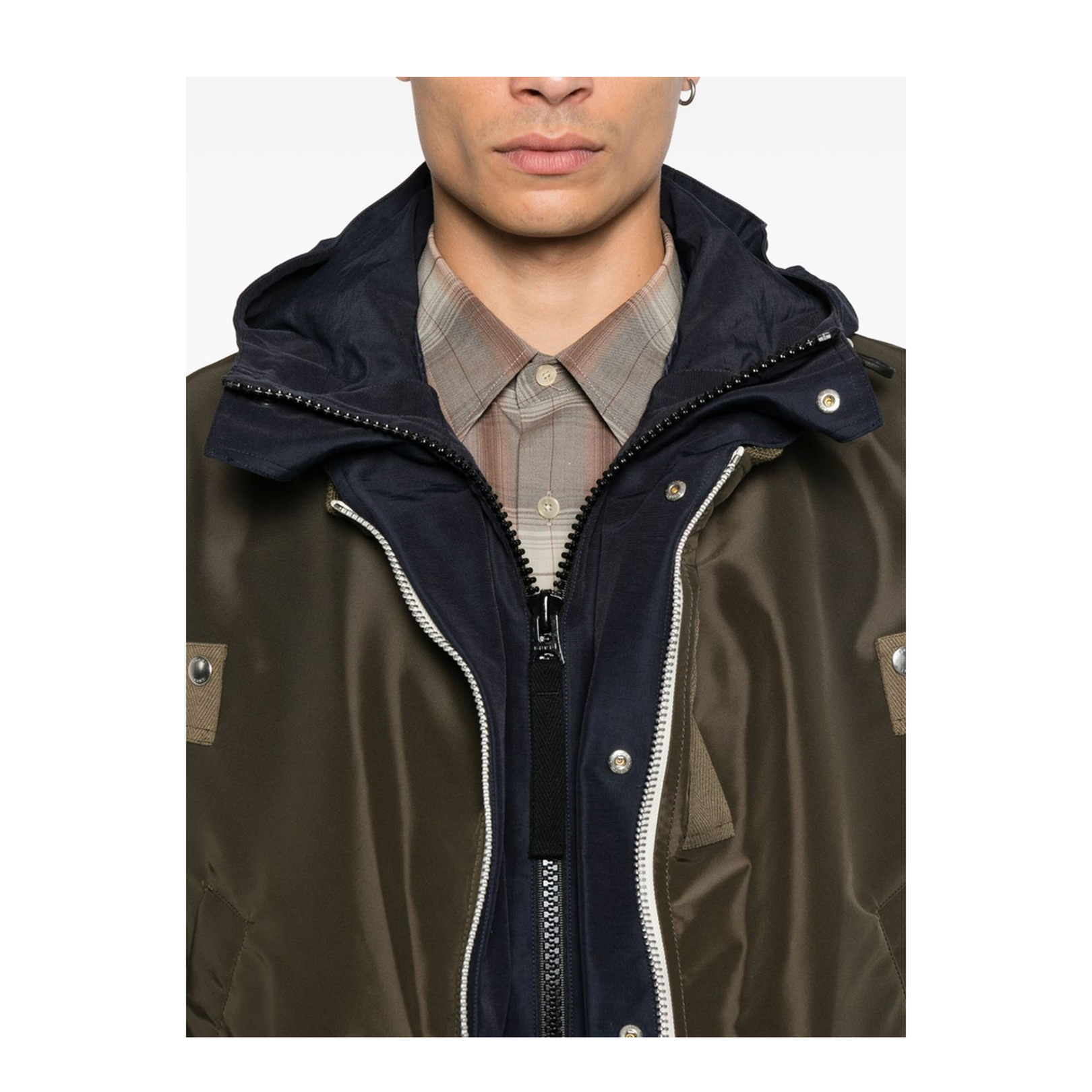 Green Nylon Bomber Jacket
