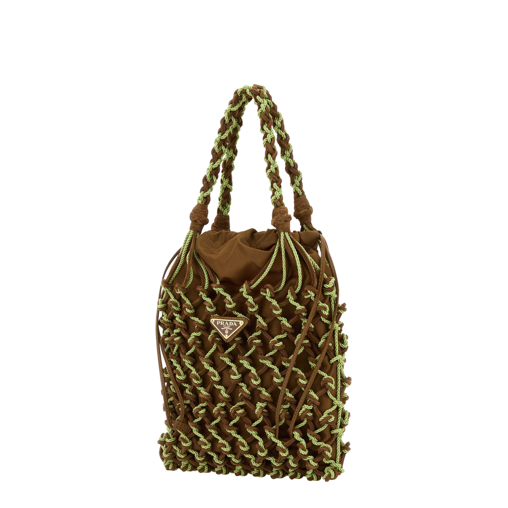 Two-tone mesh handbag
