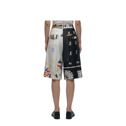 MAYFEYR - Celine - Multicolor Printed Silk Twill Bermuda Shorts - RP0VB4P3514ML