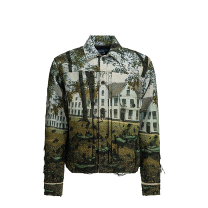 MAYFEYR -  - Gobelin Weave House Lightweight Jacket - WQJ030S261GRNBKLGTBLU