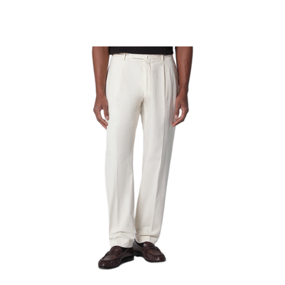 MAYFEYR - Santaniello - White Cotton Trousers - DSE3295CO03