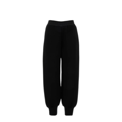 Black Wool Blend Joggers