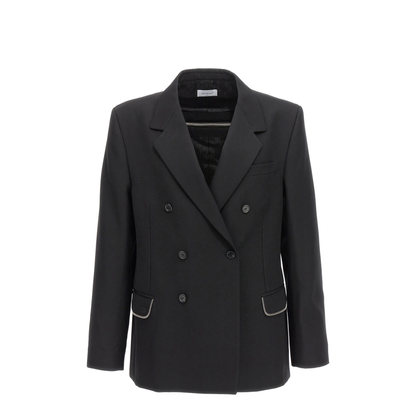 Embroidered Blazer Black